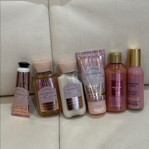 Bath & Body Works Champagne Toast Mini Collection 6 Pieces Bundle